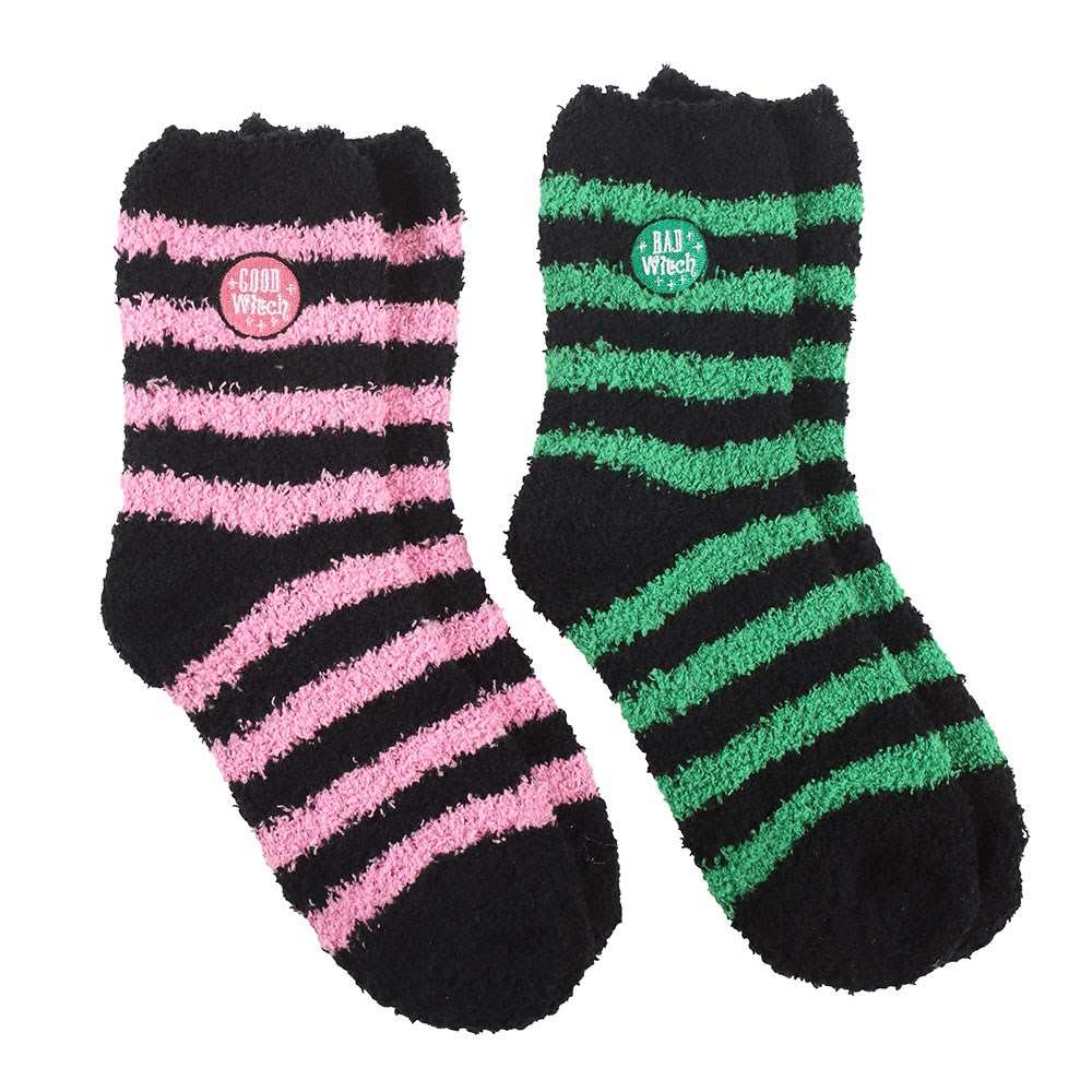 Something Different - Set of 2 Good Witch and Bad Witch Fluffy Socken - Mehrfarben